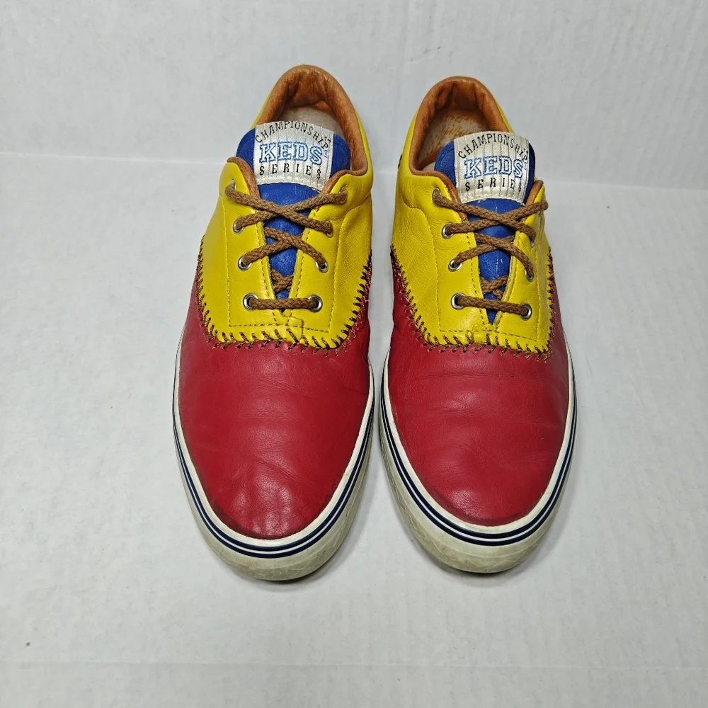 Vintage 1992 Keds Championship Series Baseball Stitch Leather Sneaker Womens 10M